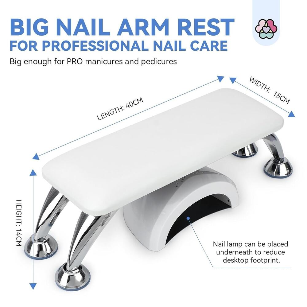 SAVILAND Arm Rest for Nails Tech Professional: 15.7" Full-Length Nail Arm Rest f - Picture 3 of 7